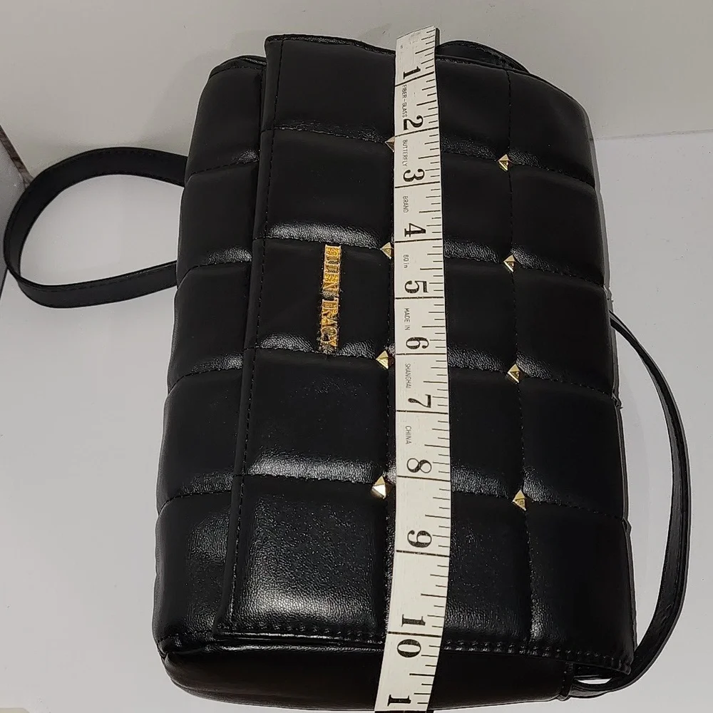 Ellen Tracy Black Quilted Crossbody Bag